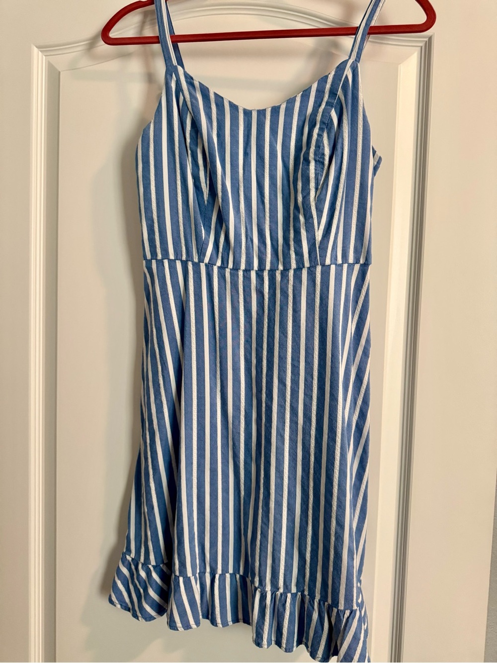 Old Navy Blue and White Vertical Stripe Sundress